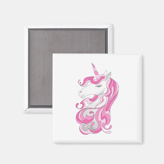 Roze Unicorn Magneet (Voorkant / Achterkant)