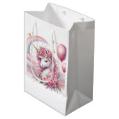 Roze Unicorn Medium Cadeauzakje (Voorkant Gekanteld)