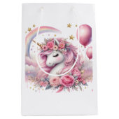 Roze Unicorn Medium Cadeauzakje (Voorkant)