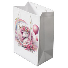 Roze Unicorn Medium Cadeauzakje