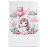 Roze Unicorn Medium Cadeauzakje (Achterkant)