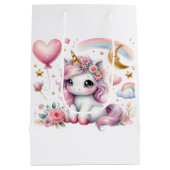 Roze Unicorn Medium Cadeauzakje (Achterkant)