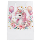 Roze Unicorn Medium Cadeauzakje (Achterkant)