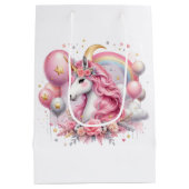 Roze Unicorn Medium Cadeauzakje (Achterkant)