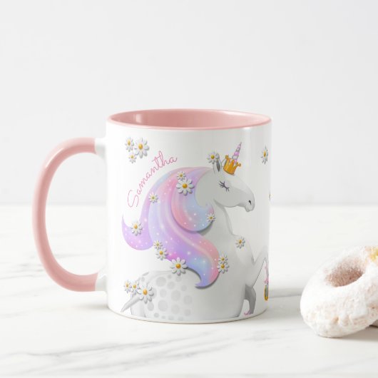 Roze Unicorn Mok (Met donut)