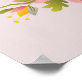 Roze Unicorn Nursery Art Poster (Hoek)