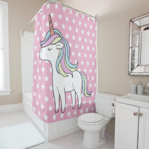 Roze Unicorn op het Gordijn van de Stars Shower