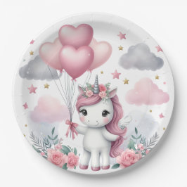 Roze Unicorn Papieren Bordje