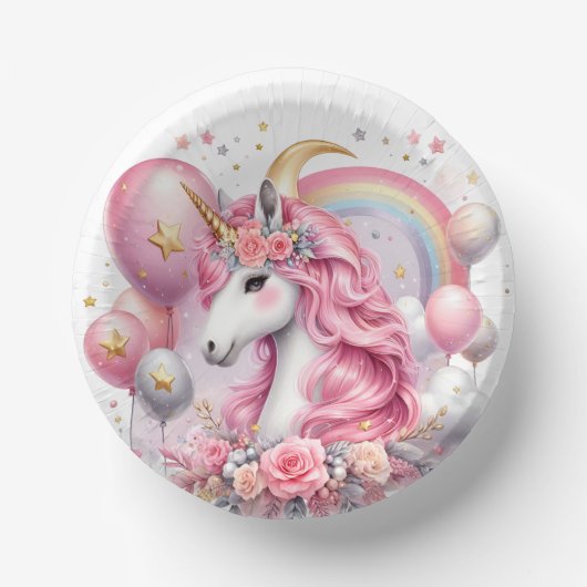 Roze Unicorn Papieren Kommen (Voorkant)