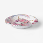 Roze Unicorn Papieren Kommen (Gebogen)