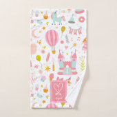Roze Unicorn Party Pattern Girl Kinder Bathroom Bad Handdoek (Handdoek)
