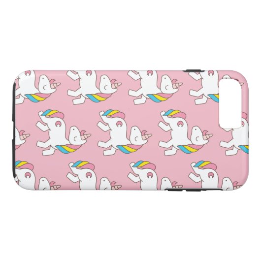Roze Unicorn Pattern Case-Mate iPhone Case (Achterkant (Horizontaal))