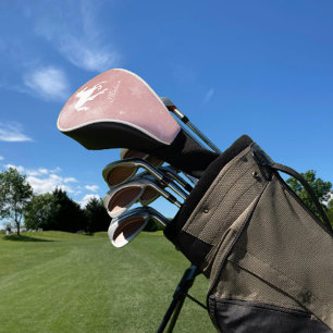 Roze Unicorn Personalized Golf Head Hoesje Golfheadcover