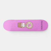 Roze unicorn persoonlijk skateboard (Horizontaal)