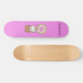 Roze unicorn persoonlijk skateboard (Horizontaal)