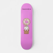 Roze unicorn persoonlijk skateboard (Voorkant)