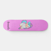 Roze unicorn persoonlijk skateboard (Horizontaal)