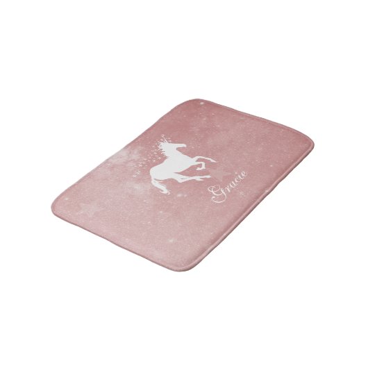 Roze Unicorn persoonlijke bath Mat (Gekanteld)