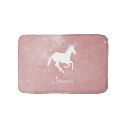 Roze Unicorn persoonlijke bath Mat (Voorkant)