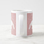 Roze Unicorn persoonlijke Giant Coffee-Mok Grote Koffiekop (Achterkant)