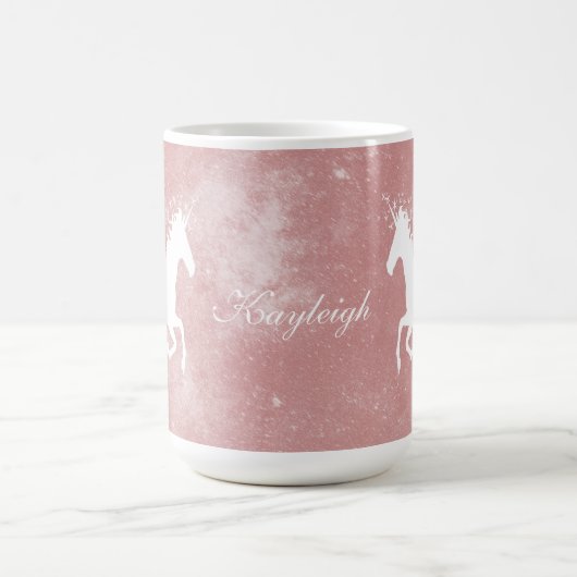 Roze Unicorn persoonlijke koffie-Mok Koffiemok (Center)