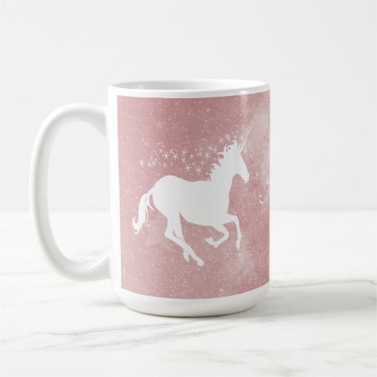 Roze Unicorn persoonlijke koffie-Mok Koffiemok (Links)