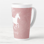 Roze Unicorn persoonlijke latte Mok (Rechterhoek)