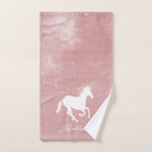Roze Unicorn persoonlijke set handdoeken (Handdoek)