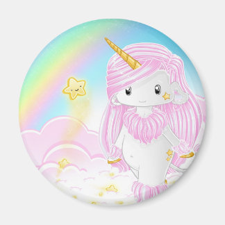 Roze Unicorn Po Magneet