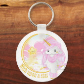 Roze Unicorn Po Sleutelhanger (Voorkant)