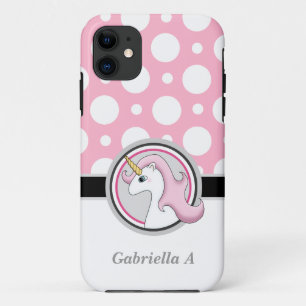 Roze Unicorn Polka Dot iPhone 5 Hoesje