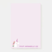 Roze Unicorn Post-it® Notes (Voorkant)
