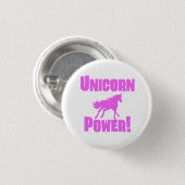Roze Unicorn Power Ronde Button 3,2 Cm (Voorkant /achterkant)