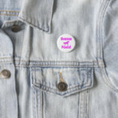 Roze Unicorn Power Ronde Button 3,2 Cm (In situ)