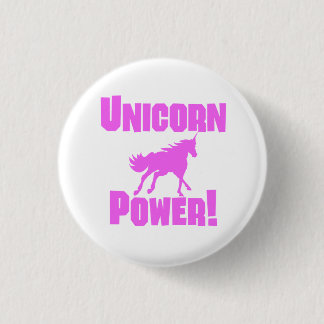 Roze Unicorn Power Ronde Button 3,2 Cm