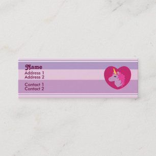 Roze Unicorn Profile Cards Mini Visitekaartje