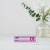 Roze Unicorn Profile Cards Mini Visitekaartje (Staand voorkant)