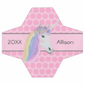 Roze Unicorn Rainbow Gepersonaliseerde meisjes Voetbal (Enkel)