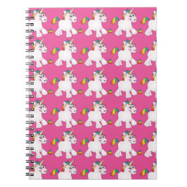 Roze Unicorn Rainbow Poop Note Book Notitieboek
