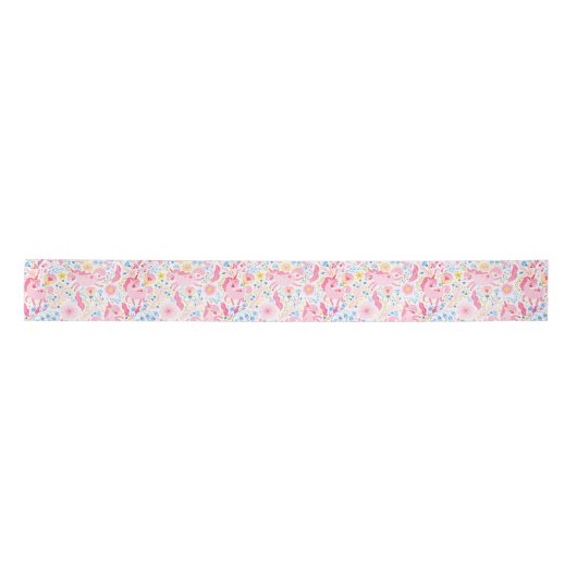 Roze Unicorn Ribbon Satijnen Lint (Voorkant)