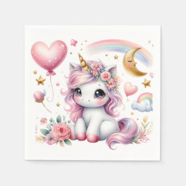 Roze Unicorn Servet