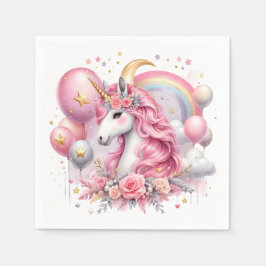 Roze Unicorn Servet
