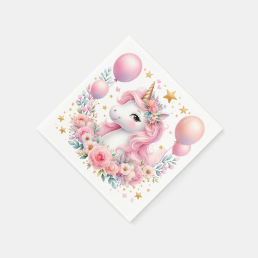 Roze Unicorn Servet (Hoek)