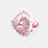 Roze Unicorn Servet (Hoek)