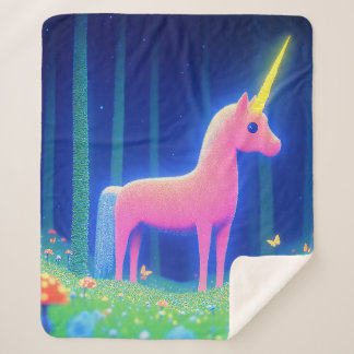Roze Unicorn Sherpa Deken