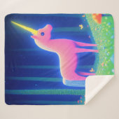 Roze Unicorn Sherpa Deken (Voorkant (horizontaal))
