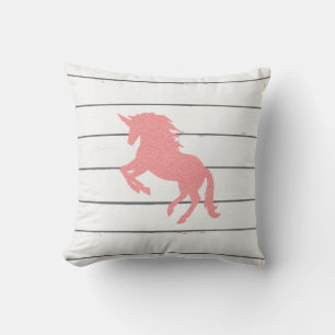 Roze Unicorn Shiplap Sierkussen