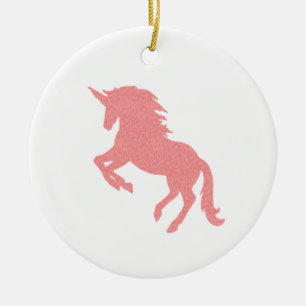 Roze Unicorn Silhouette keramische siervoorwerpen Keramisch Ornament