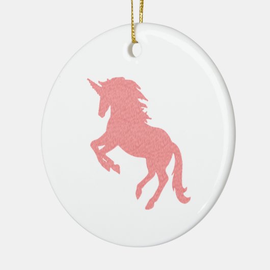 Roze Unicorn Silhouette keramische siervoorwerpen Keramisch Ornament (Links)