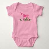 Roze Unicorn Skeleton Romper (Voorkant)